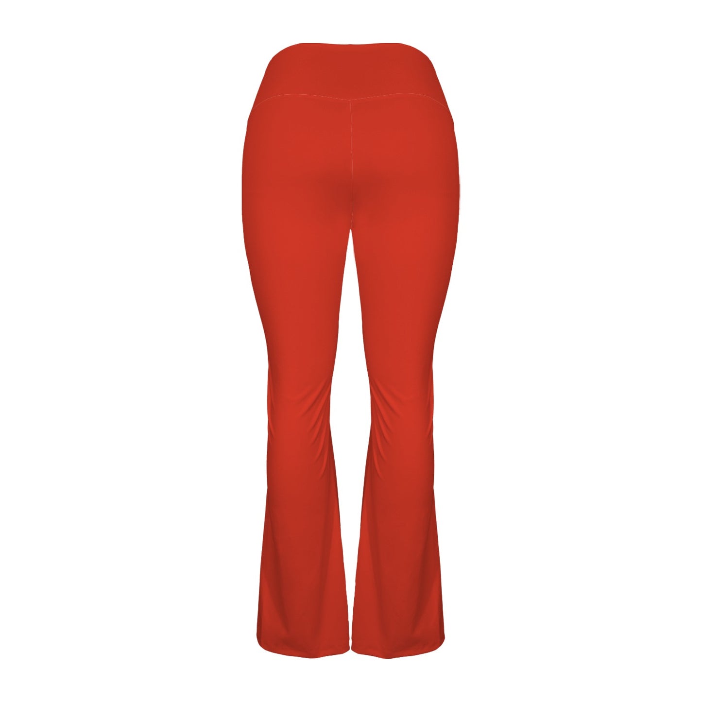 Red Women's High Waist Crossover Tummy Control Flare Leggings High Waist Crossover Tummy Control Flare Leggings