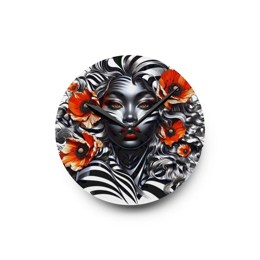 Zebra Fantasy Acrylic Wall Clock #ZF29