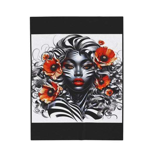 Zebra Fantasy Velveteen Plush Blanket #ZF25
