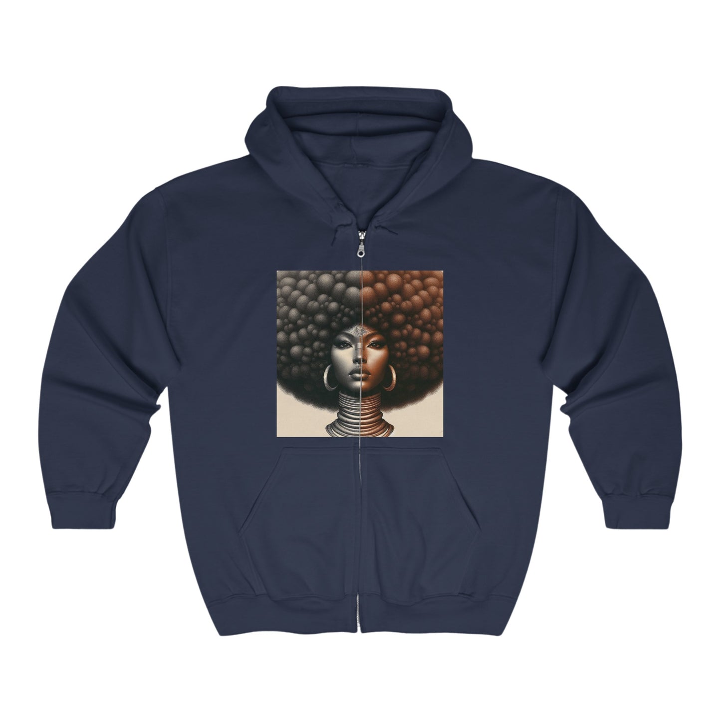 Afro Power Unisex Heavy Blend™ Full Zip Hooded Sweatshirt #AP5
