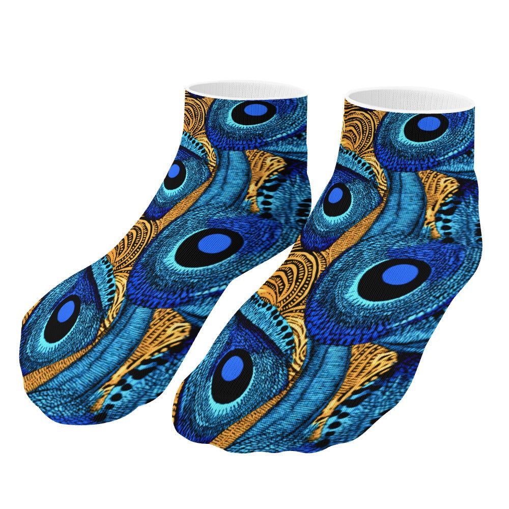 Peacock Comfortable Pattern Socks (5 Pairs Of The Same Picture)