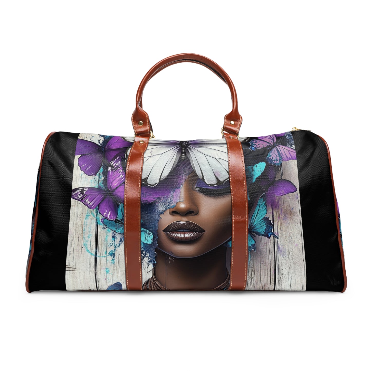 Butterfly Beauty Travel Bag Waterproof Tote Floral Luggage, Nature Lover Gift