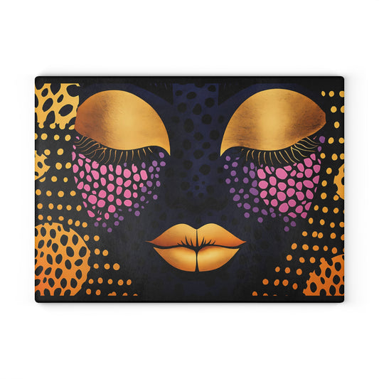Artistic Glass Cutting Board - Unique Kitchen Decor, Gift for Chefs, Modern Home, Housewarming, Cooking Enthusiasts, Colorful Artwork