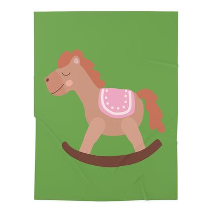 Rocking Horse Baby Swaddle Blanket #RH1