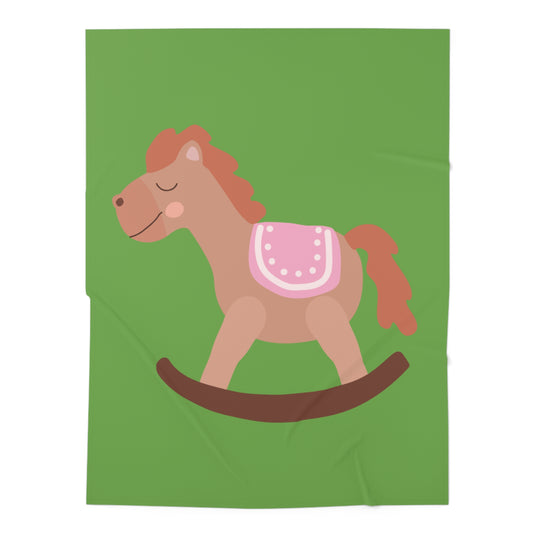 Rocking Horse Baby Swaddle Blanket #RH1
