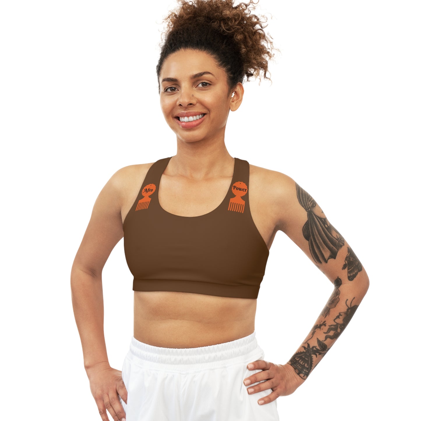 Afro Power Seamless Sports Bra (AOP) #AP1