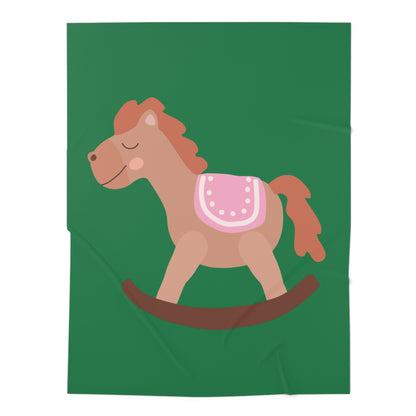 Rocking Horse Baby Swaddle Blanket #RH1