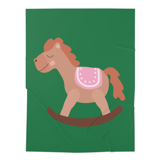 Rocking Horse Baby Swaddle Blanket #RH1