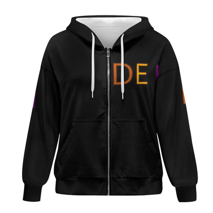 DEI Ladies Loose Zipper Sweatshirt