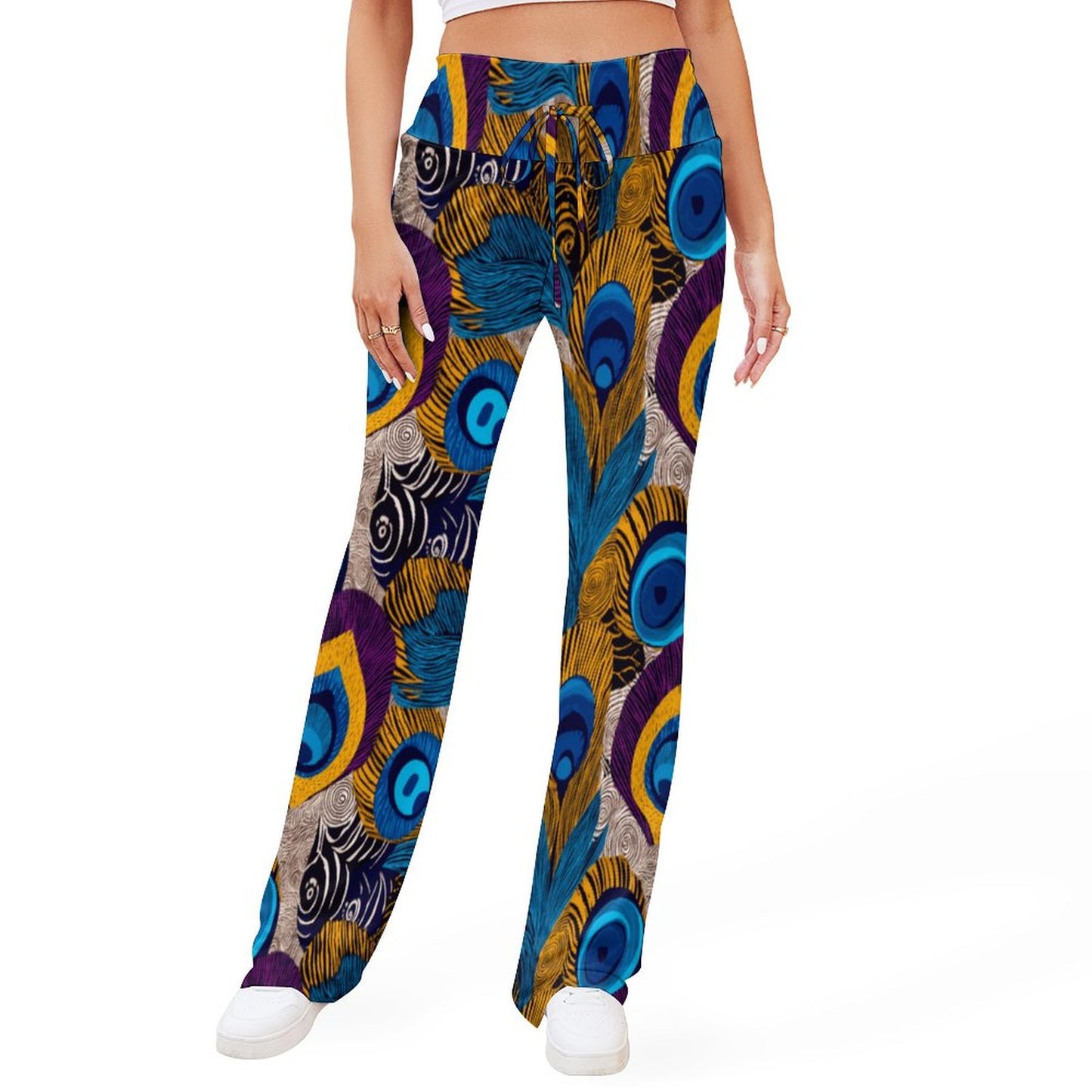 Personalized Drawstring Yoga PantsxP with Straight Baggy (All-Over Printing)