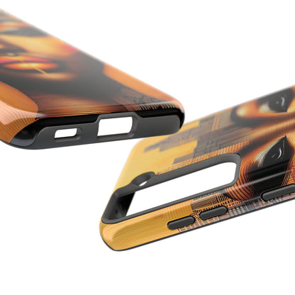 Afrocentric Tough Phone Case, City Girl On The Move Unique Design, Urban Street Style, Protective Cellphone Cover, Trendy Mobile Accessory