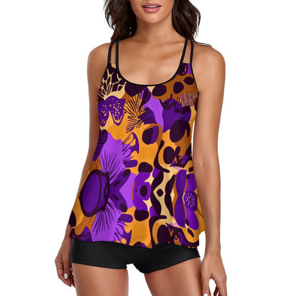 Tankini Two Piece Swimsuits QZ6072 (All-Over Printing on the Top)