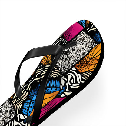 Floral and Feather Flip Flops | Beach Sandals for Summer Vibes Vacation Footwear