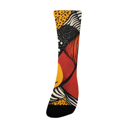 Geometric and Floral Pattern Men's Socks Women's Custom Socks