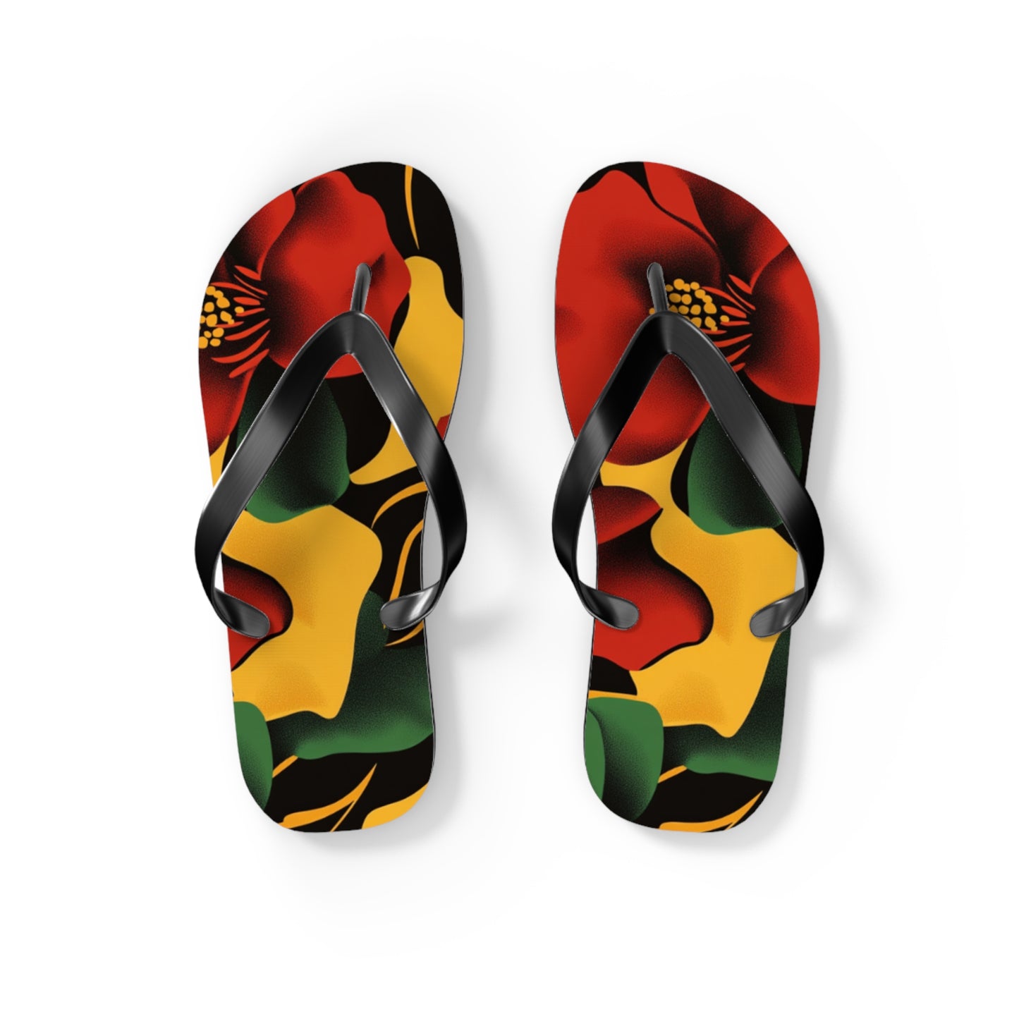 Tropical Floral Flip Flops | Summer Footwear Beach Sandals Vacation Ready Poolside Comfort Gift for Him