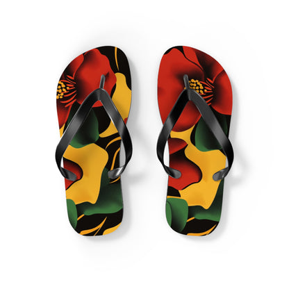 Tropical Floral Flip Flops | Summer Footwear Beach Sandals Vacation Ready Poolside Comfort Gift for Him