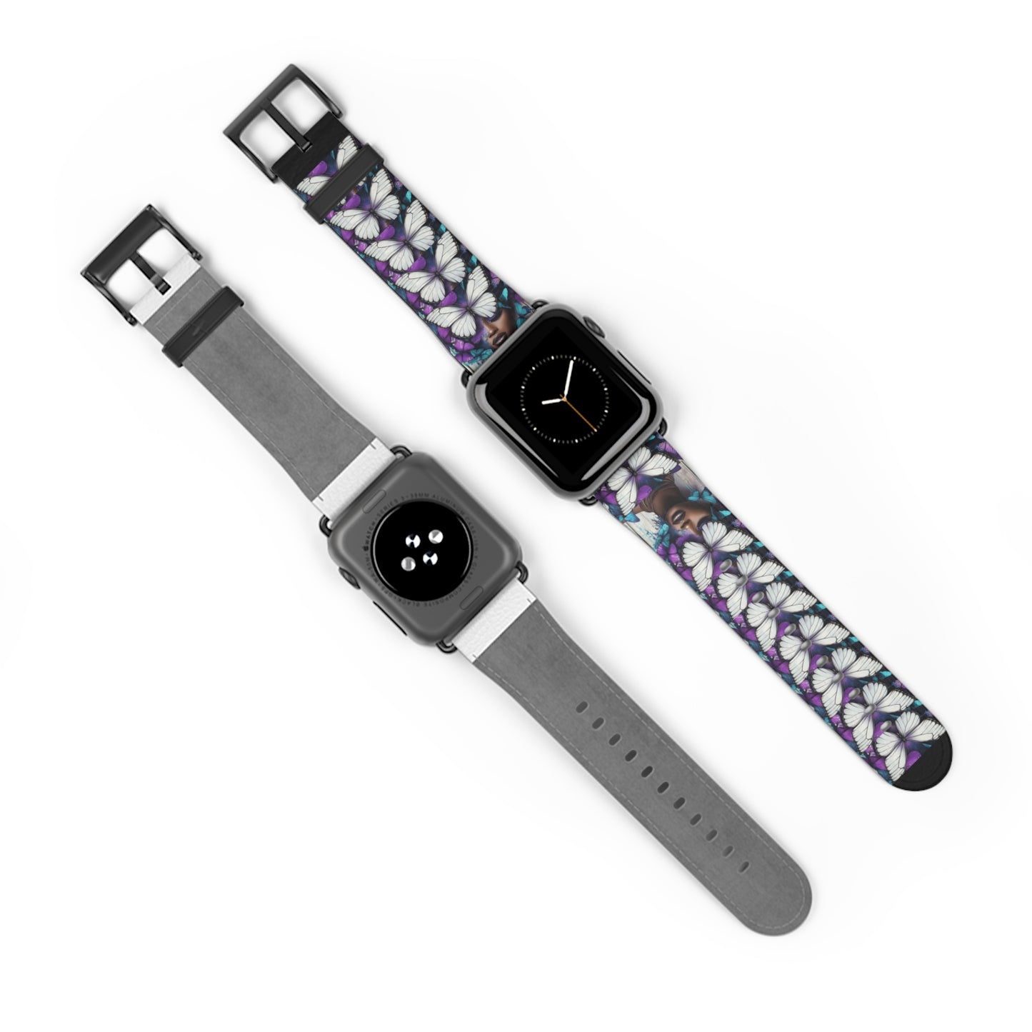 Colorful Butterfly Beauty Watch Band, Adjustable Smartwatch Strap, Floral Pattern, Unique Gift, Spring Fashion Must-Have #BB1