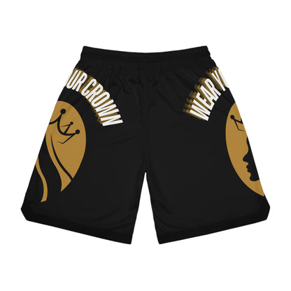Wear Your Crown Basketball Rib Shorts (AOP) #23