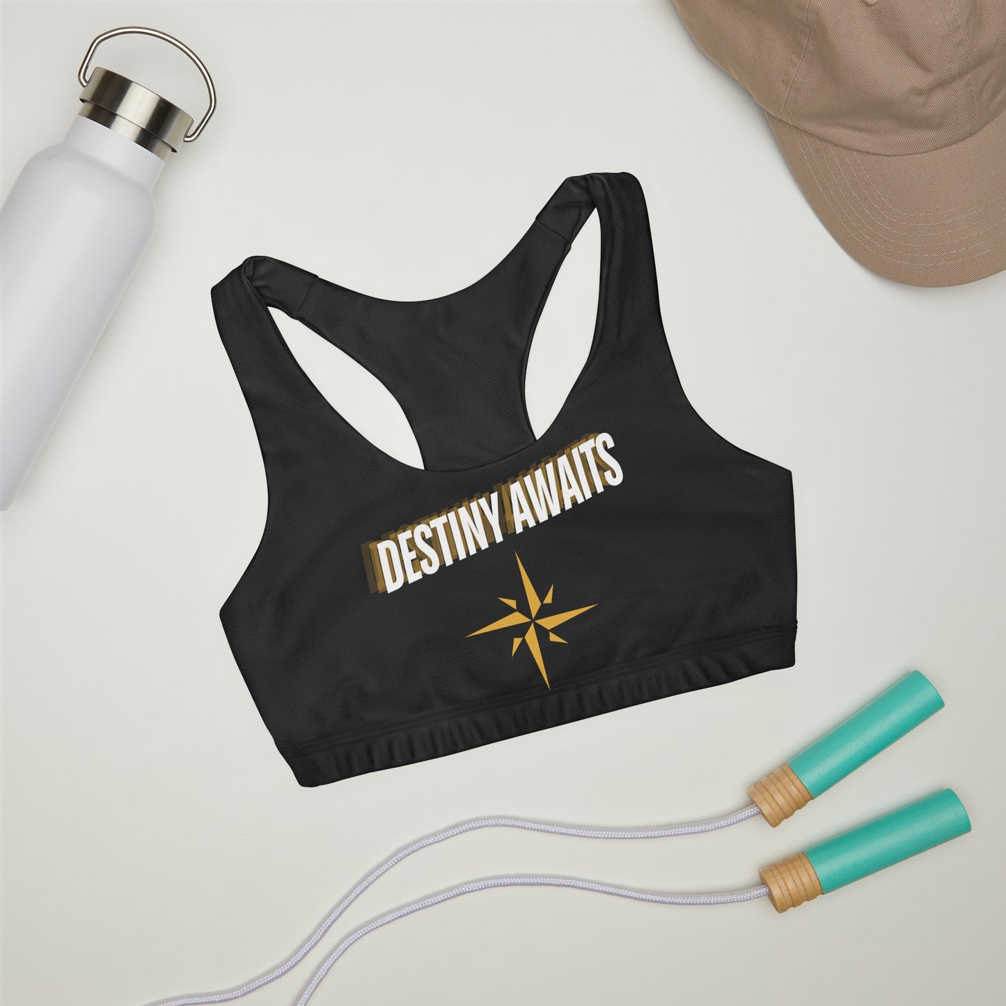 Destined For Greatness Girls' Double Lined Seamless Sports Bra (AOP) #1
