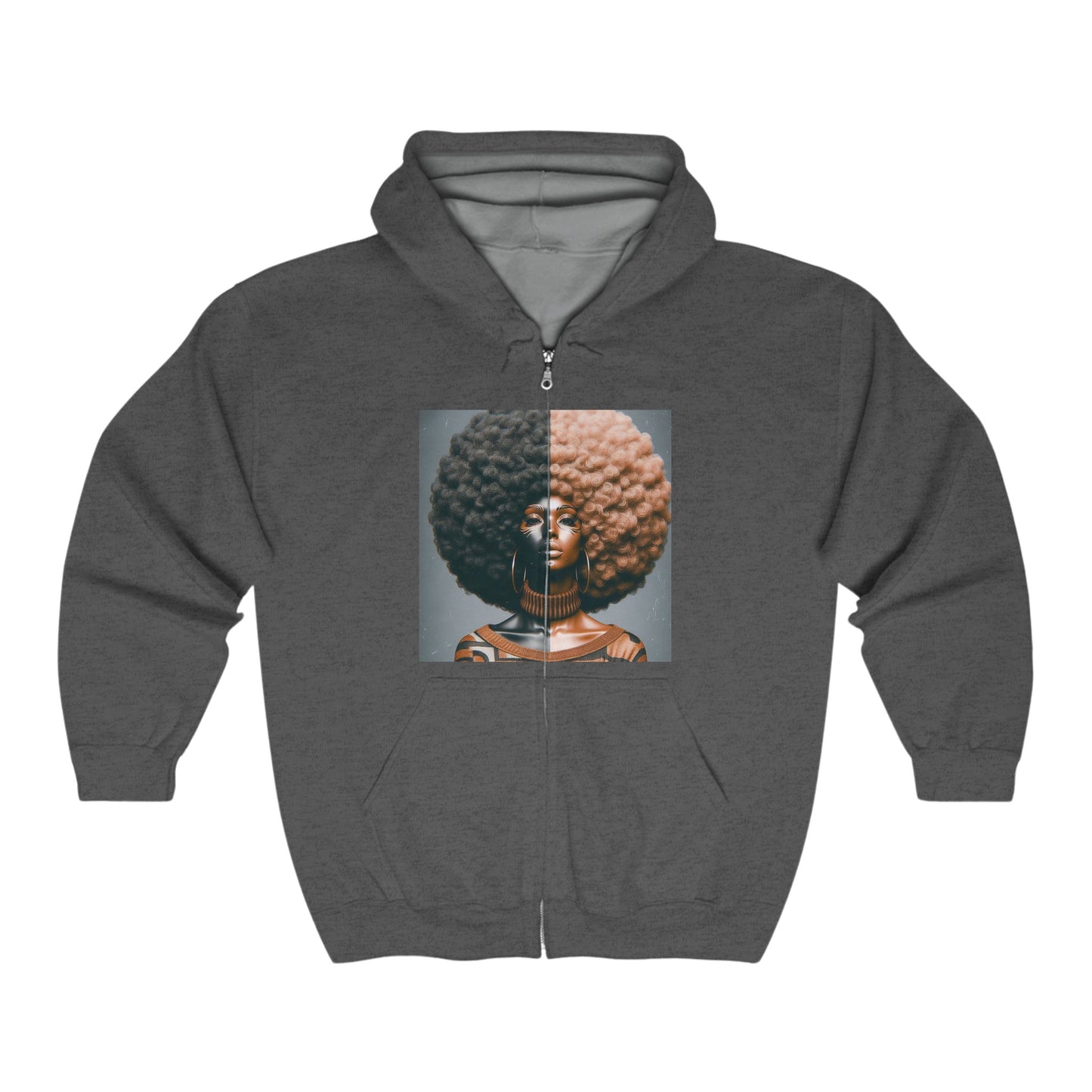 Afro Power Unisex Heavy Blend™ Full Zip Hooded Sweatshirt #AP6