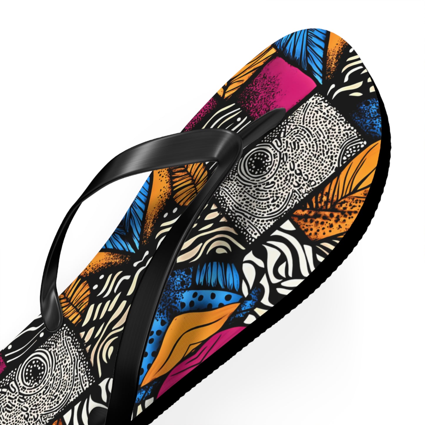 Floral and Feather Flip Flops | Beach Sandals for Summer Vibes Vacation Footwear