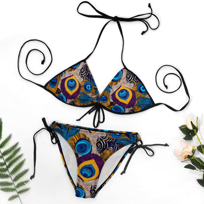 Halter Tie Front Bikini Set BK2059 (All-Over Printing)