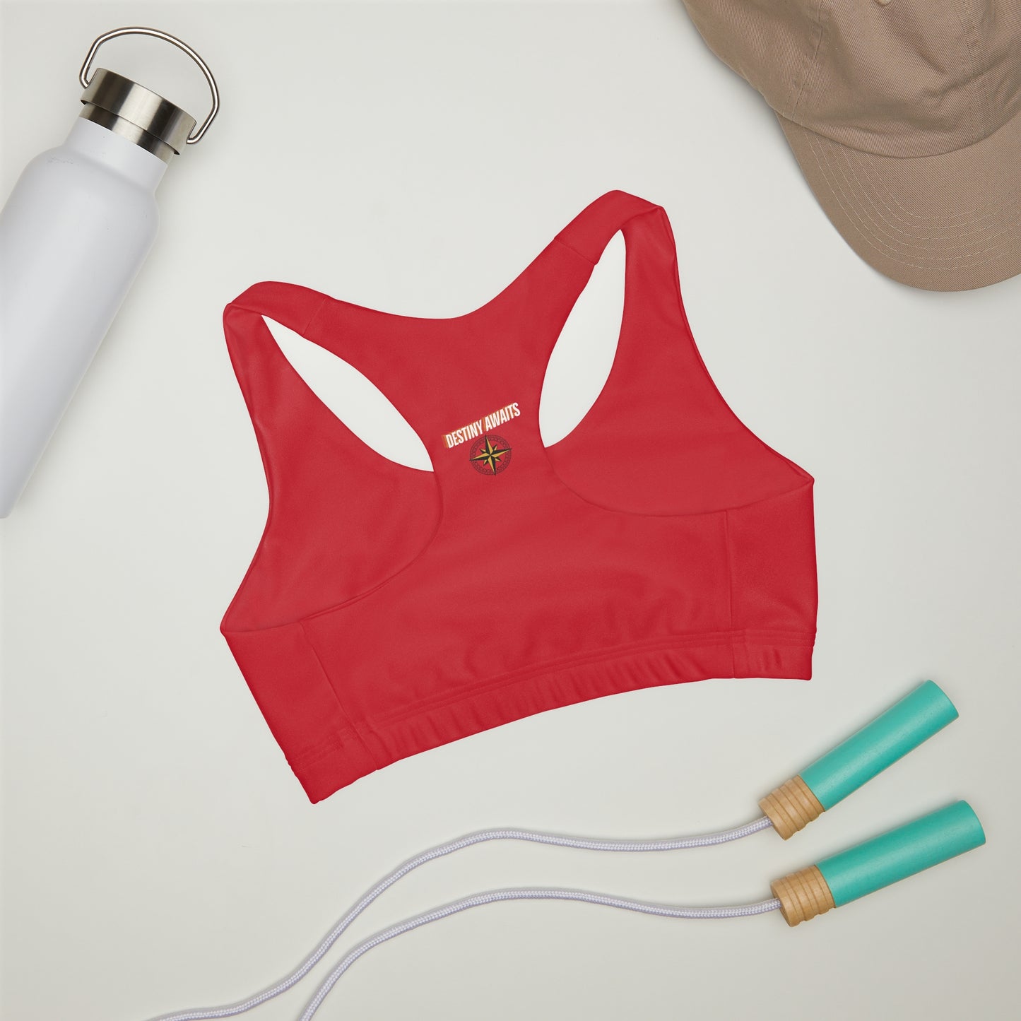 Destined For Greatness Girls' Double Lined Seamless Sports Bra (AOP) #1
