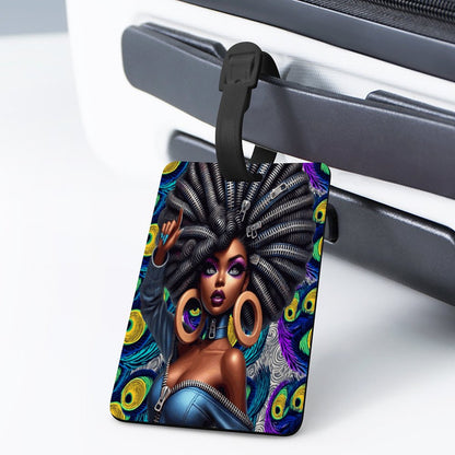 Full-Printed Luggage Tag with Black Hanging Loop
