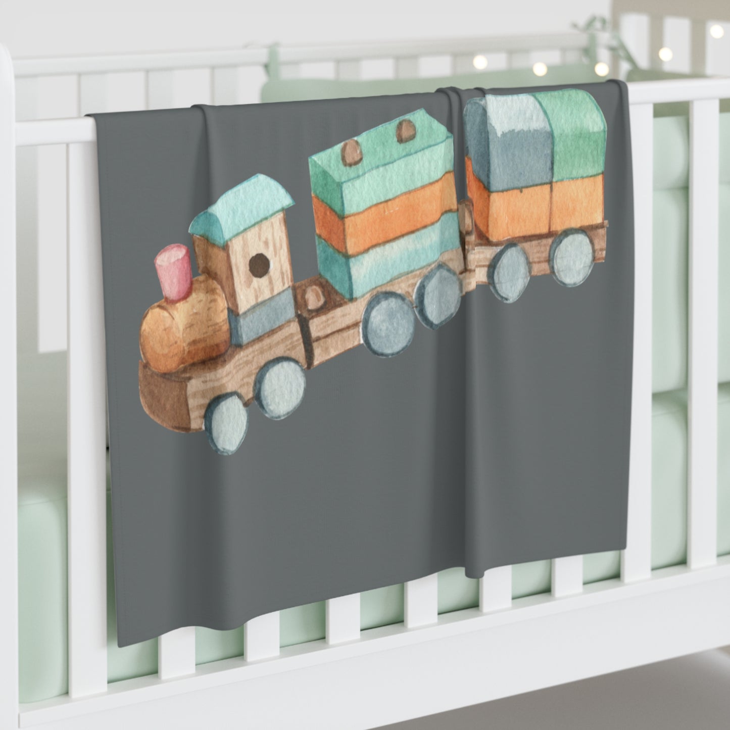 Train Baby Swaddle Blanket #TR1