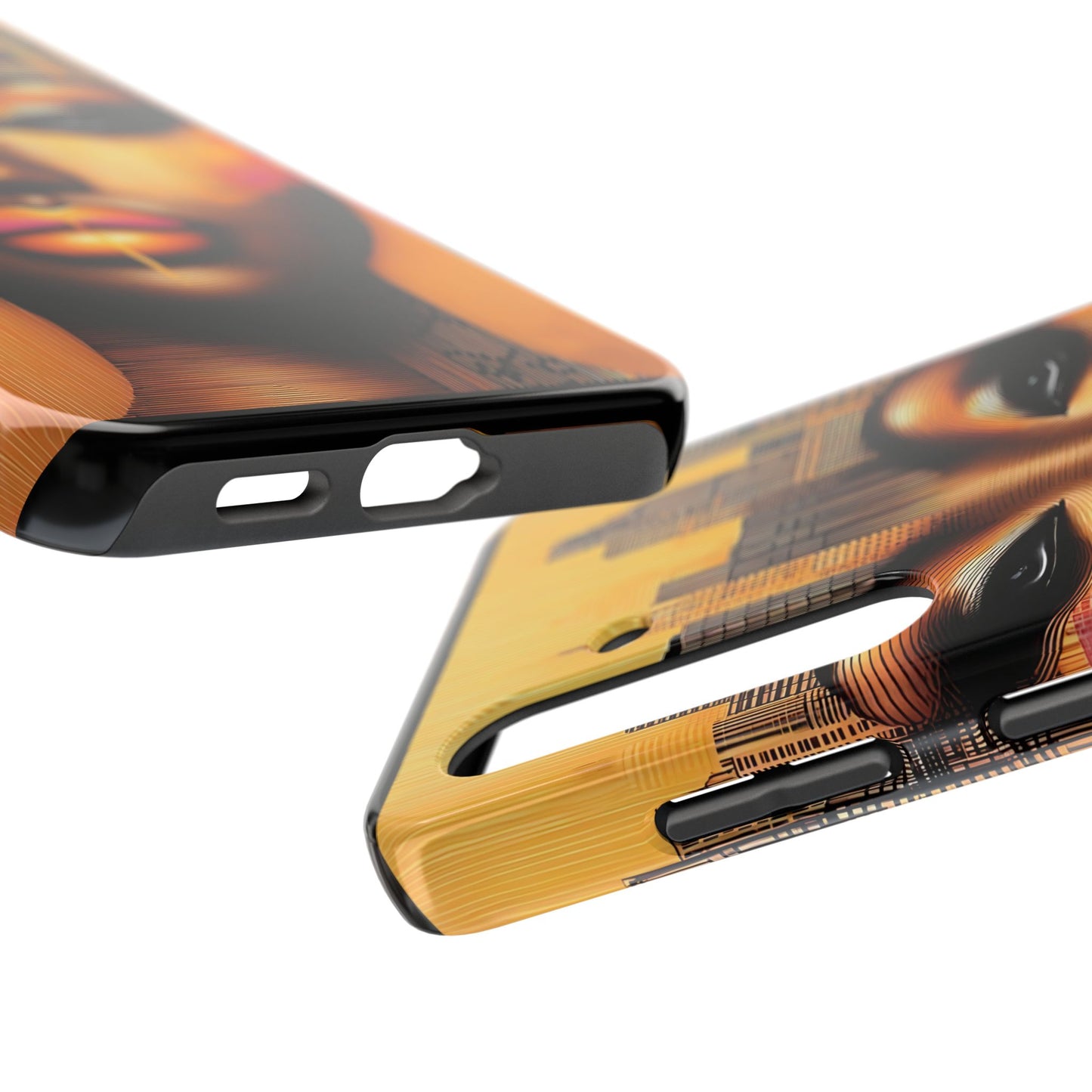 Afrocentric Tough Phone Case, City Girl On The Move Unique Design, Urban Street Style, Protective Cellphone Cover, Trendy Mobile Accessory