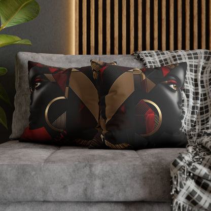 Square Pillowcase, Double Sided Print, Faux Suede Cover #FO2
