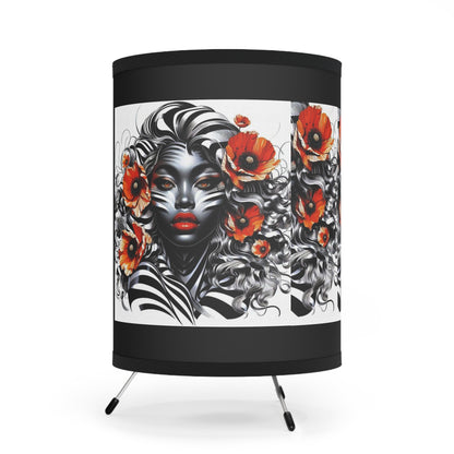 Zebra Fantasy Tripod Lamp with High-Res Printed Shade, US\CA plug #SZ35