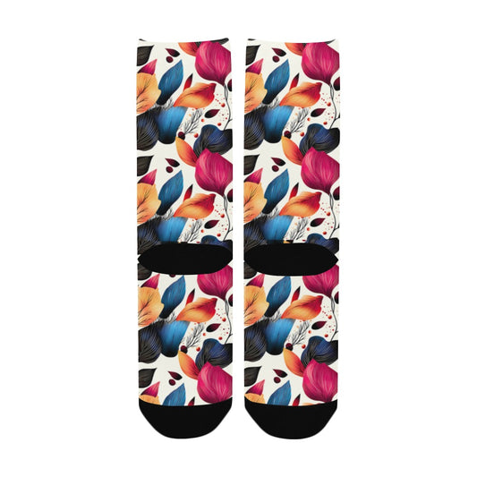 Floral Pattern Men's Socks Women's Custom Socks