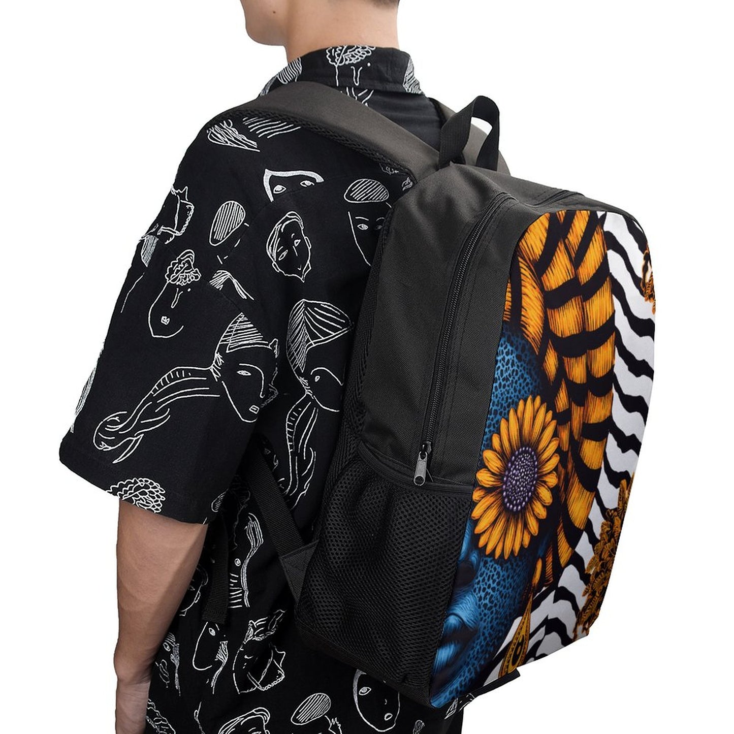 17 inch Black Schoolbag & Shoulder Backpack