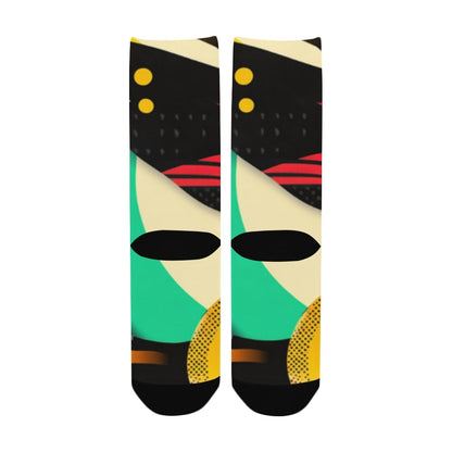 Geometric Pattern Socks for Men Women's Custom Socks