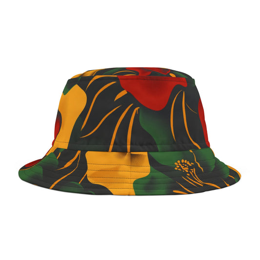Vibrant Floral Bucket Hat Summer Accessory Festival Style Unisex Hat Beachwear Casual Outdoor Fashion