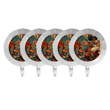 AfroCentriv Butterfly Winged Ballerina Foil Balloons 5 Pack (18 Inch) Foil Balloon (18inch)(5 Pack)
