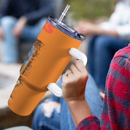 Limitless and Bold 40 oz Tumbler With White Handle 40oz Tumbler with White Handle