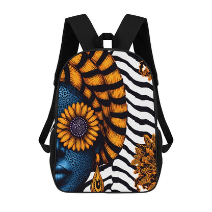 17 inch Black Schoolbag & Shoulder Backpack