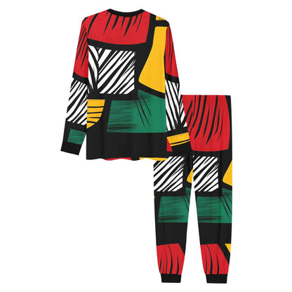 Geometric Pattern Men's Pajama Set Men's All Over Print Pajama Set