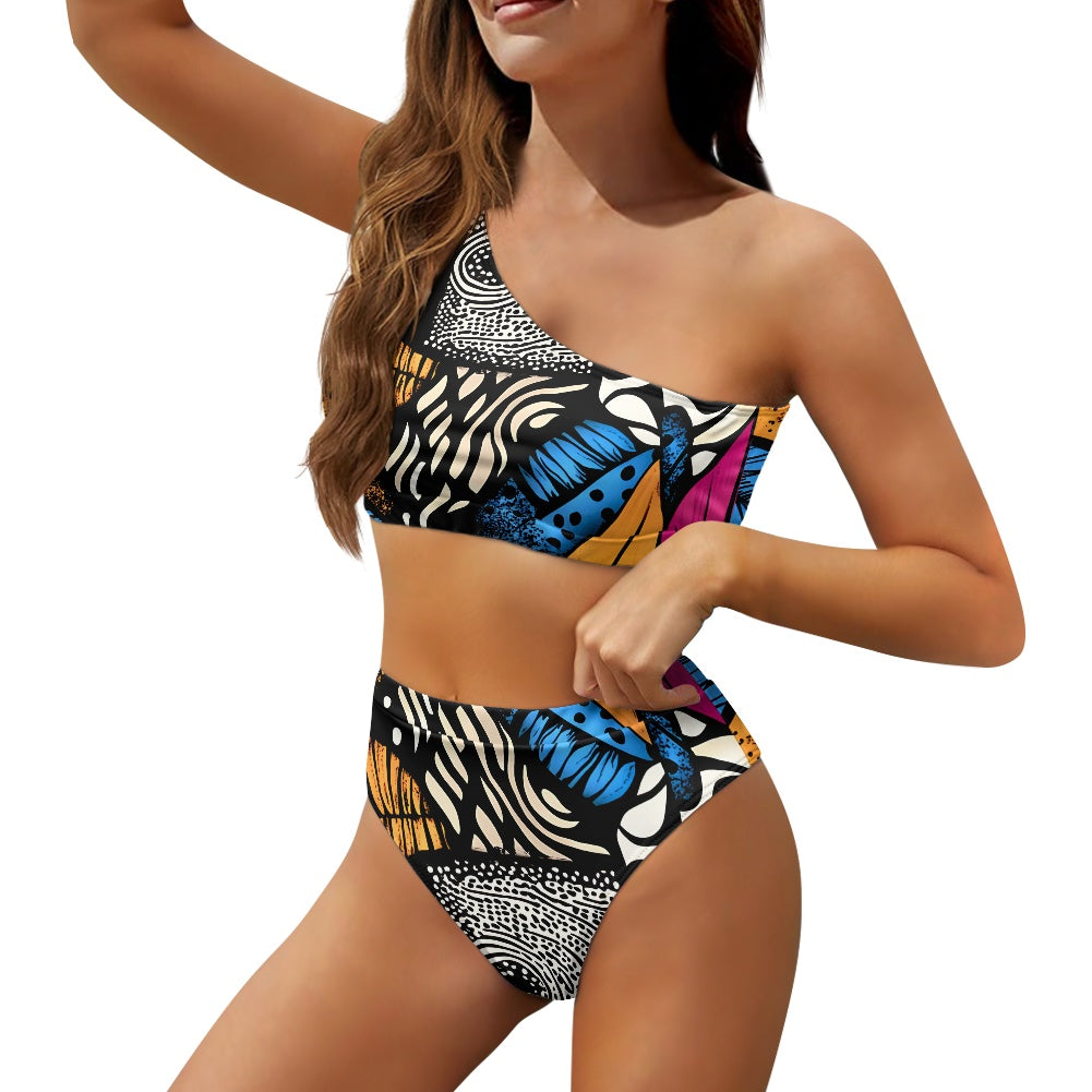 Women's one-shoulder swimwear