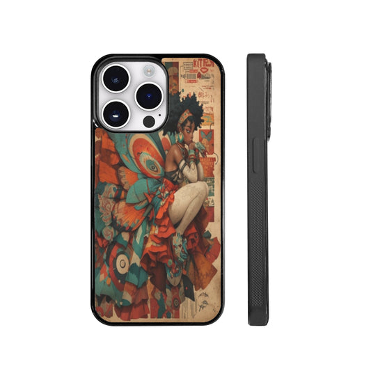 AfroCentric Butterfly Winged Ballerinas Phone Case for iPhone 15 Pro Max Phone Case for iPhone 15 Pro Max