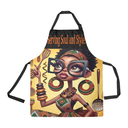 Serving Soul and Style Kitchen Apron All Over Print Apron