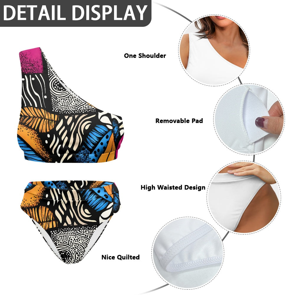 Women's one-shoulder swimwear