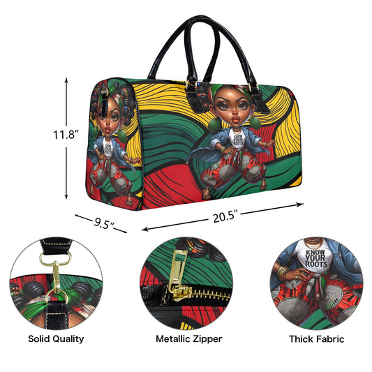Know Your Roots Large Capacity Travel Bag-Large (Black Short Patch) (1737) Large Capacity Travel Bag-Large (Black Short Patch) (1737)