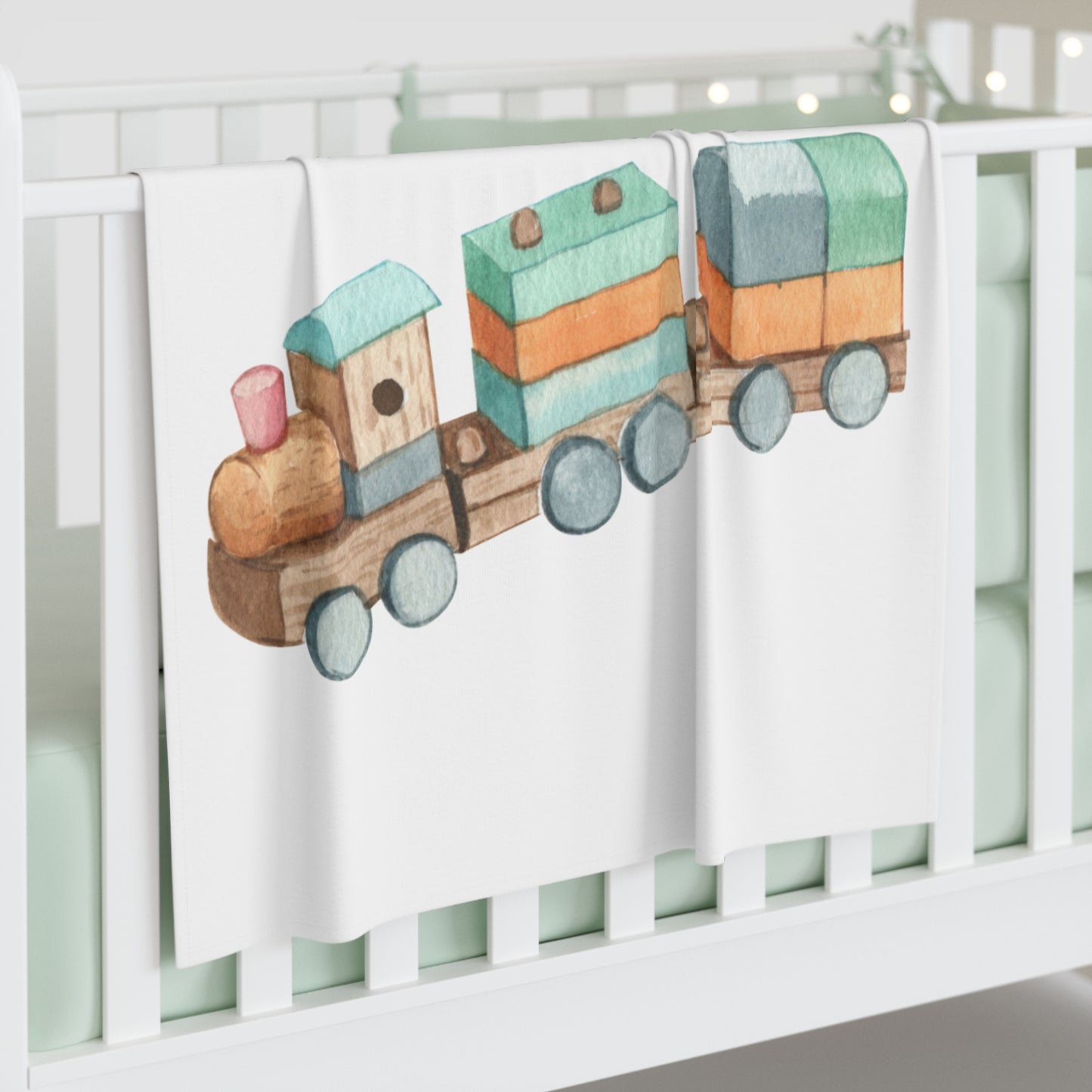 Train Baby Swaddle Blanket #TR1