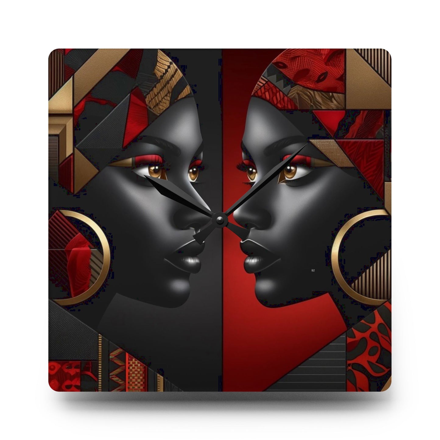 Dual Faced Acrylic Wall Clock #DF1