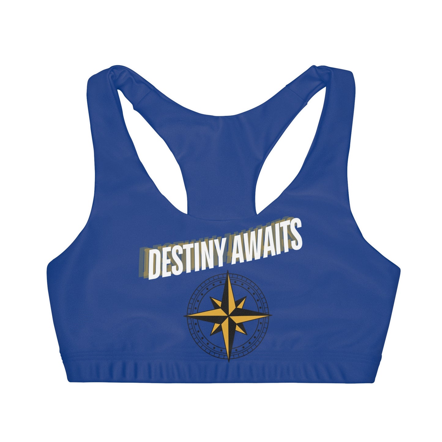 Destined For Greatness Girls' Double Lined Seamless Sports Bra (AOP) #1
