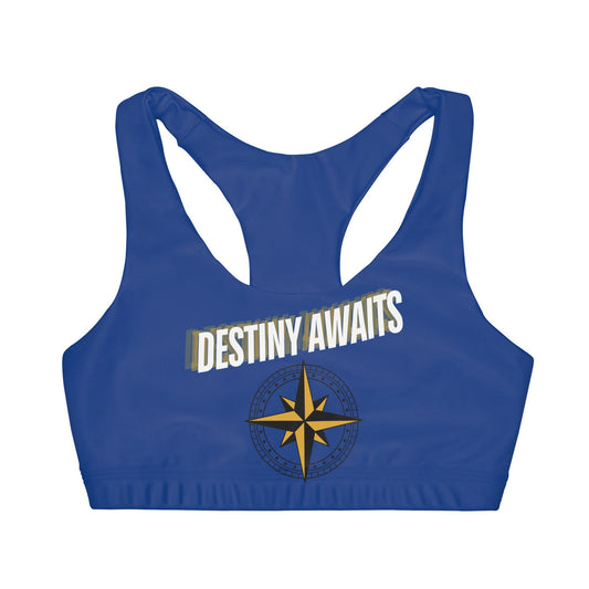 Destined For Greatness Girls' Double Lined Seamless Sports Bra (AOP) #1