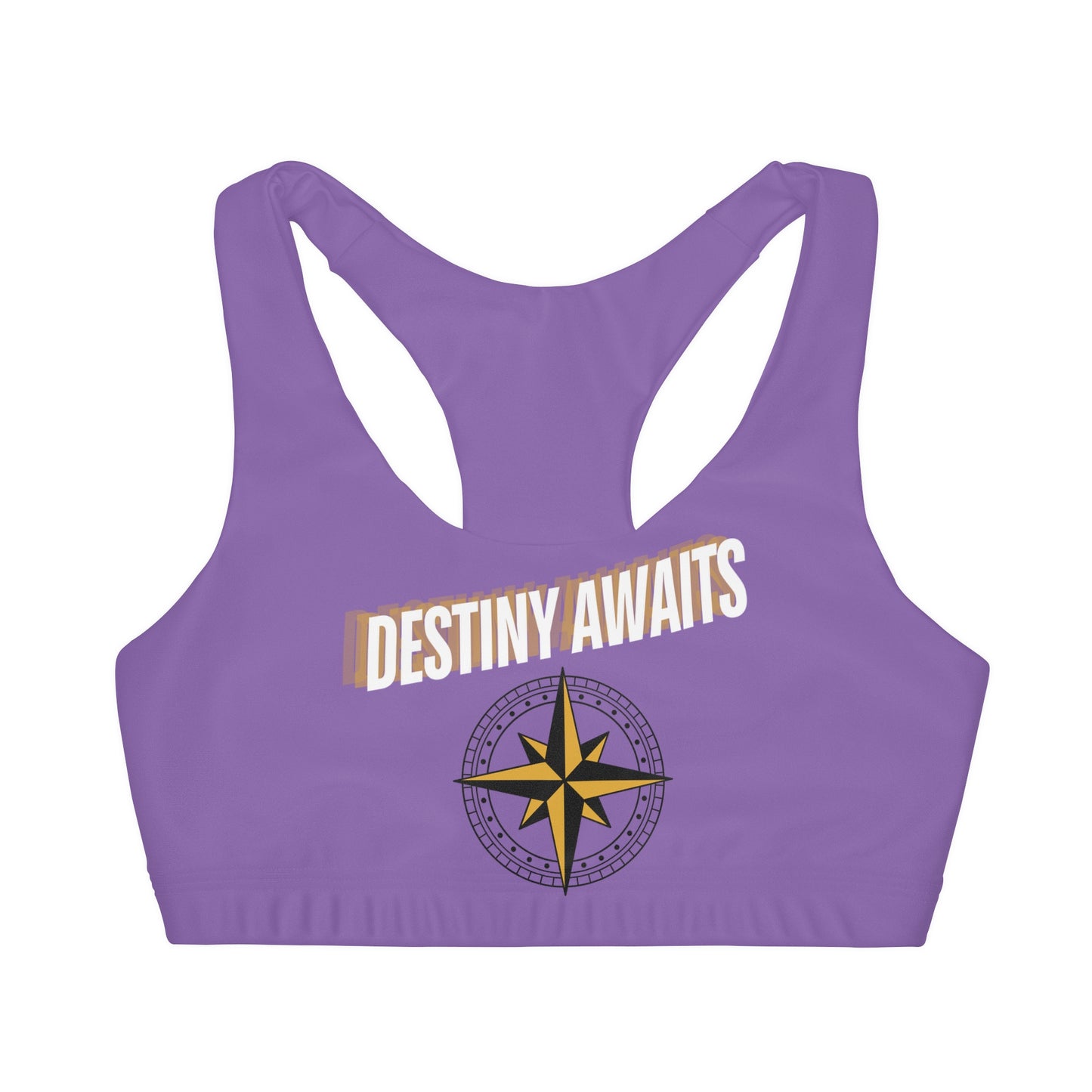 Destined For Greatness Girls' Double Lined Seamless Sports Bra (AOP) #1